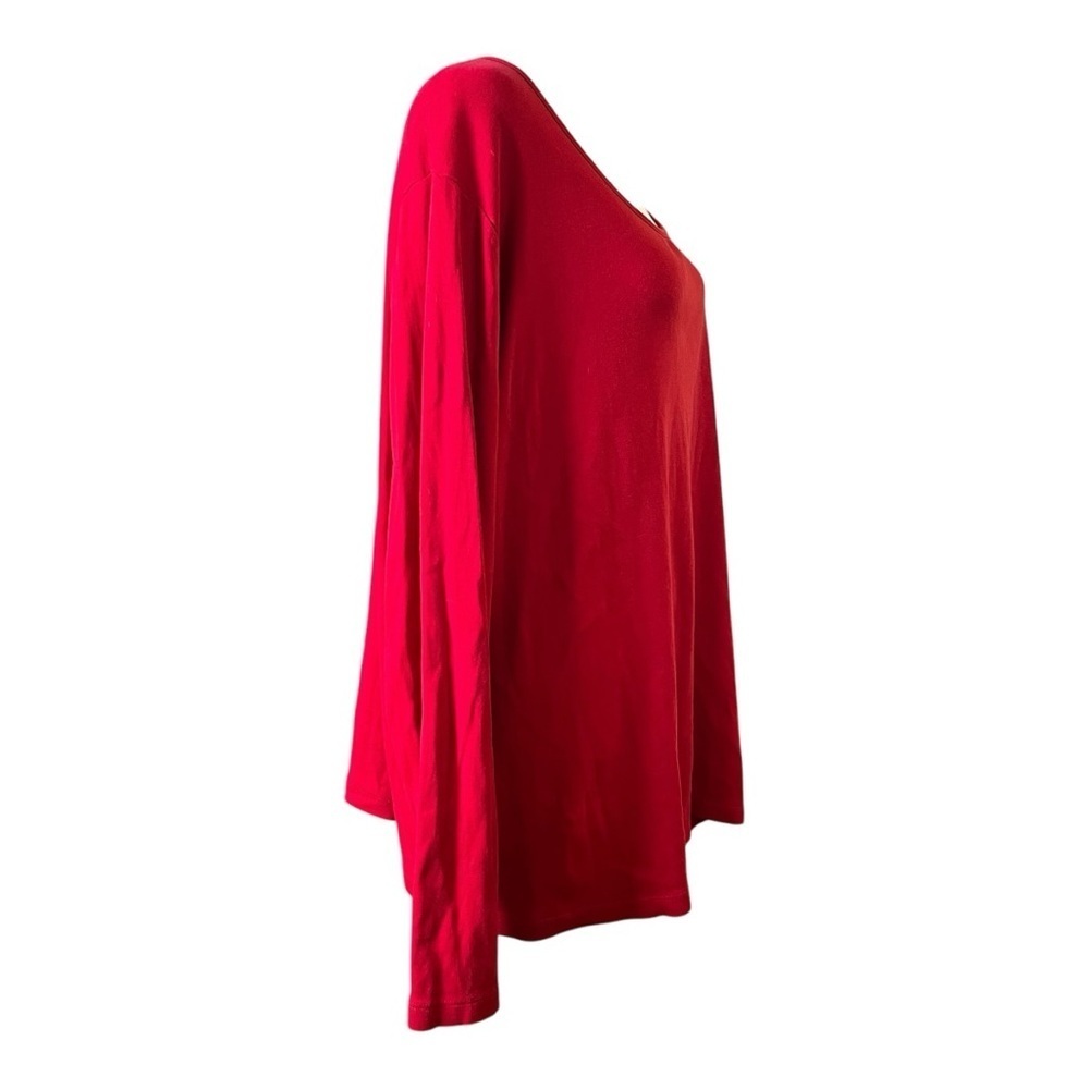 Jones New York Women's Red Long Sleeve Top - Picture 2 of 5